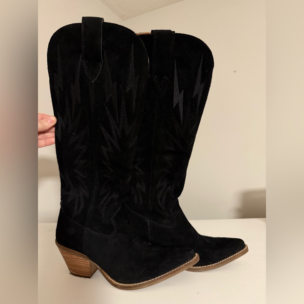 Dingo Black Heeled Western Boots